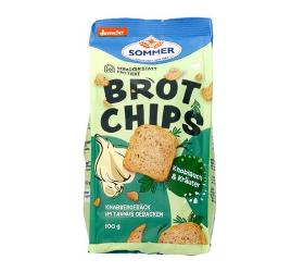 Brot Chips mit Knobi und Kräut
