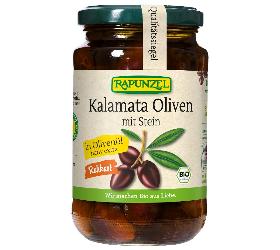 Oliven Kalamata violett mit Stein in Öl 335g Rapunzel