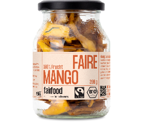 Mango getrocknet im Pfandglas 200g Fairfood