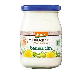 Sauerrahm (Saure Sahne) 10% Glas 250g Schrozberger Milchbauern