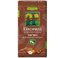 Krachnuss Vollmilch Schokolade Haselnuss 100g Rapunzel