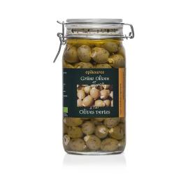 Grüne Oliven  m Knoblauch 1,5 kg