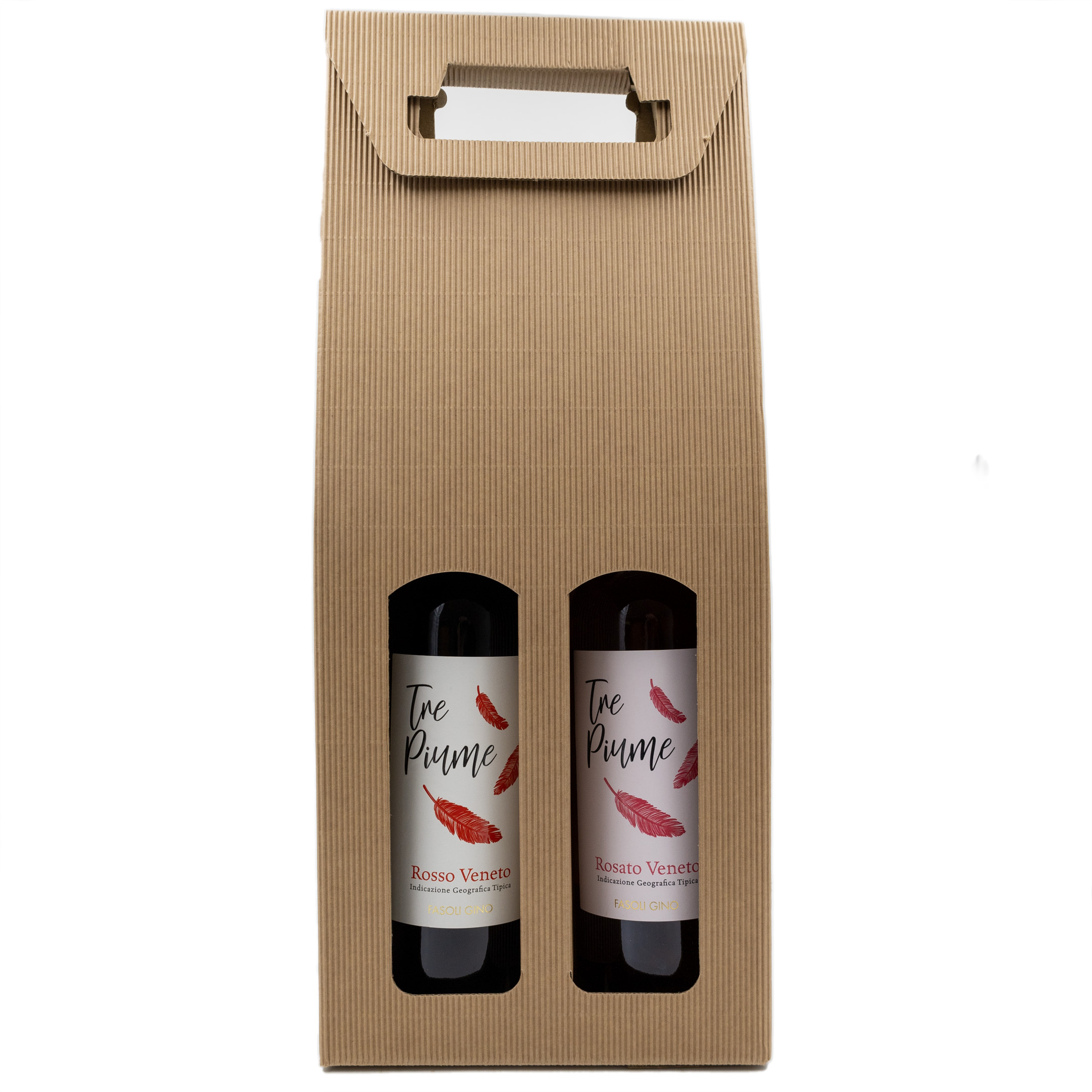 Geschenkpaket Tre Piume - rot & rosé