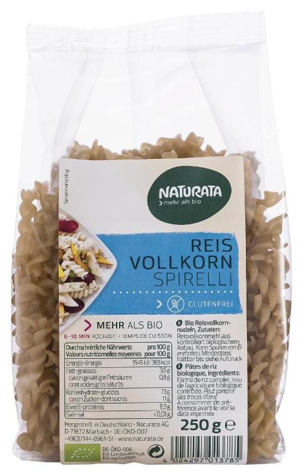 Produktfoto zu Reis Vollkorn Spirelli glutenfrei