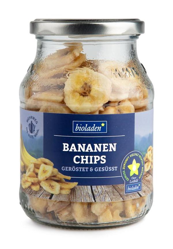 Produktfoto zu Bananenchips geröstet und gesüßt Mehrwegglas