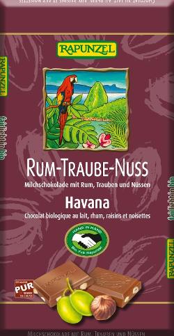 Rum-Trauben-Nuss Vollmilch Schokolade