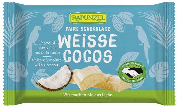 Produktfoto zu Weisse Schokolade mit Kokosstückchen