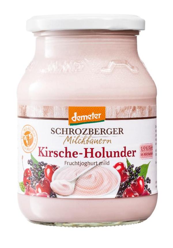 Produktfoto zu Joghurt Kirsche-Holunder 3,5% 500g Glas