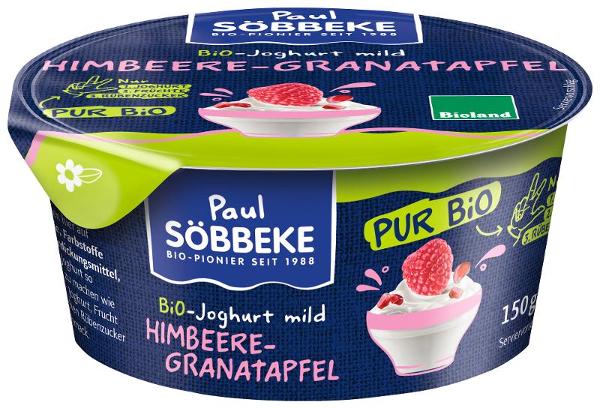 Produktfoto zu Joghurt Pur Bio Himbeer-Granatapfel 6x150g