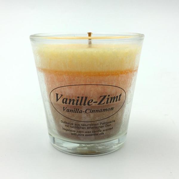 Produktfoto zu Kerze im Glas Vanille Zimt