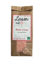 Linsen mit Herz, Rote Linsen geschält aus Schwaben, Bayern