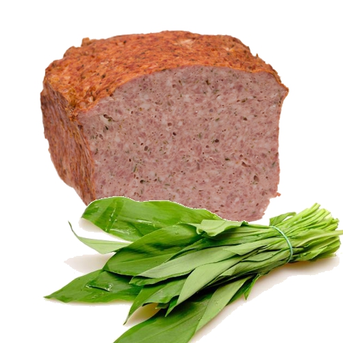 Bärlauch-Leberkäse 1 Brotzeitscheibe ca. 200g