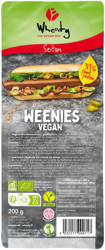 Vegane Bio-Seitanwurst, geräuchert 200g