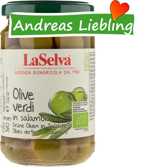 Produktfoto zu La Selva Oliven grün in Lake 310 g
