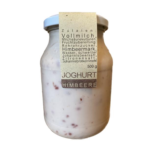 Produktfoto zu Dürnecker Joghurt Himbeere 500g Glas 3,8% Fett Heumilch pasteur.