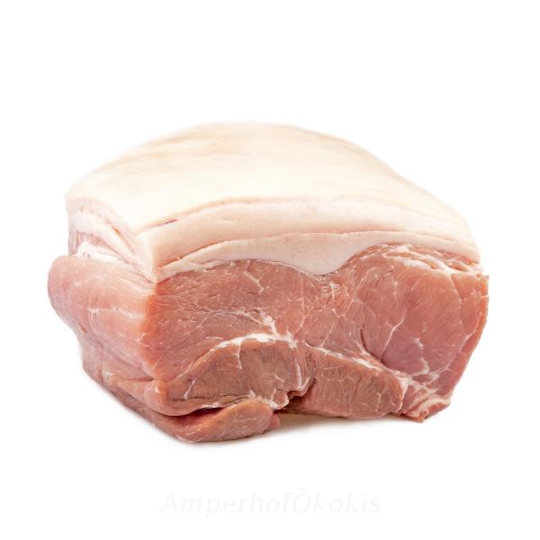 Produktfoto zu Schweinebraten aus der Hüfte mit Schwarte 3 kg