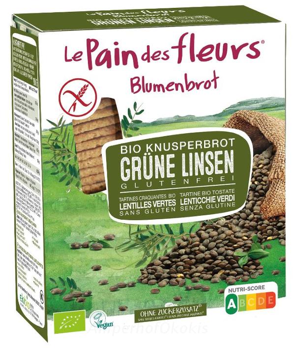 Produktfoto zu Blumenbrot Grüne Linsen glutenfrei 150 g