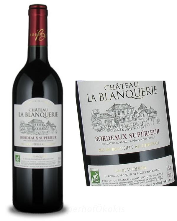 Produktfoto zu Chateau la Blanquerie Bordeaux Superieur 0,75 l