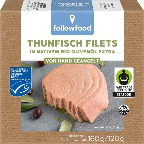 Produktfoto zu Thunfischfilets in Olivenöl 160 g