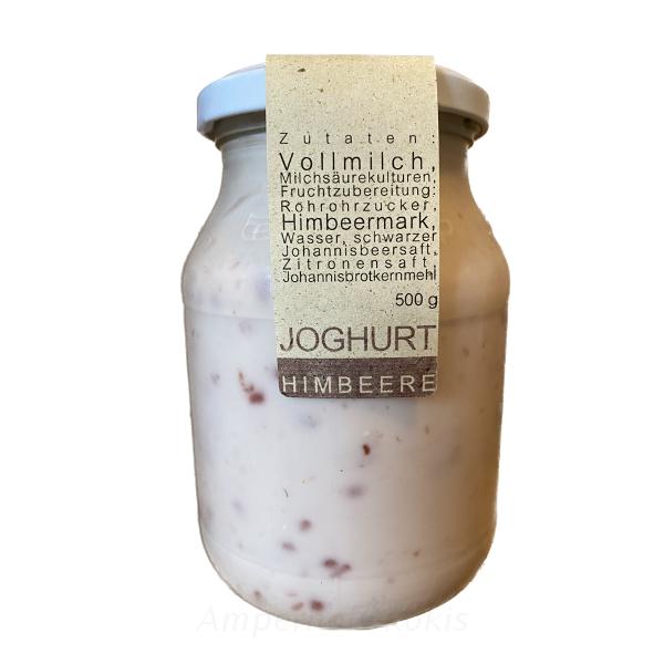 Produktfoto zu Dürnecker Joghurt Himbeere 500g Glas 3,8% Fett Heumilch pasteur.