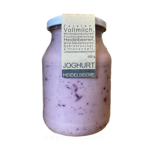 Produktfoto zu Dürnecker Joghurt Heidelbeer 500g Glas 3,8% Heumilch pasteur.