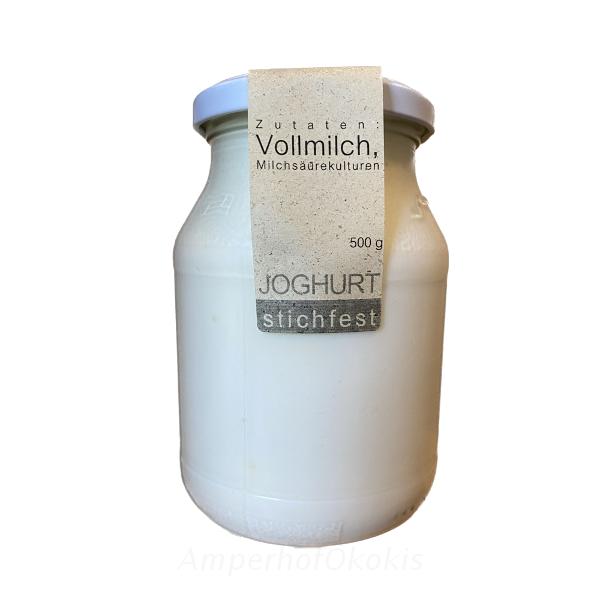 Produktfoto zu Dürnecker Joghurt Natur stichfest 3,8% Heumilch Glas 500g pasteur.