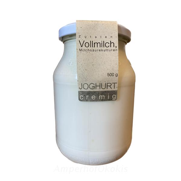 Produktfoto zu Dürnecker Joghurt Natur 500g Glas 3,8% Fett Heumilch pasteuri.