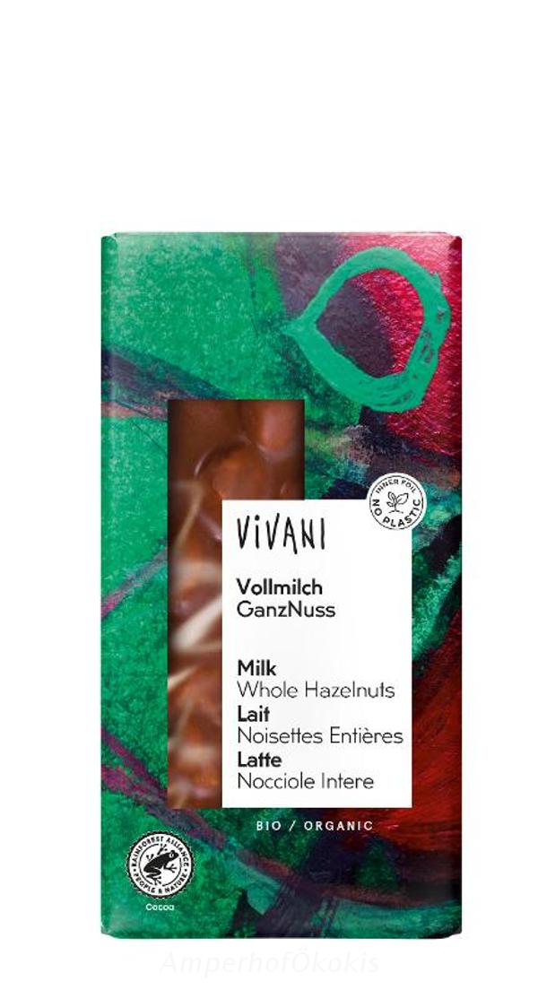 Produktfoto zu Vivani Vollmilch ganze Nuss 100 g