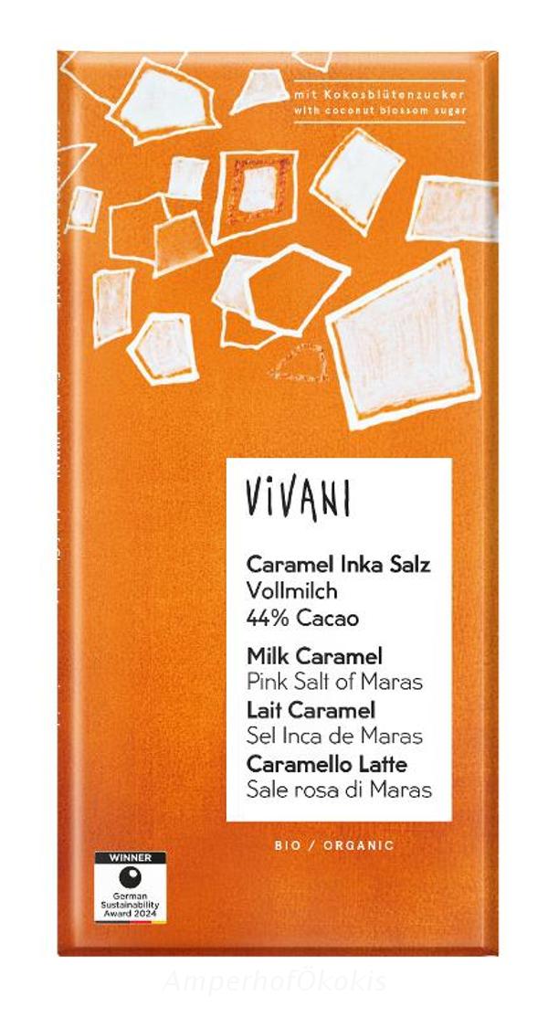 Produktfoto zu Vivani Schokolade Caramel Inka Salz 80 g