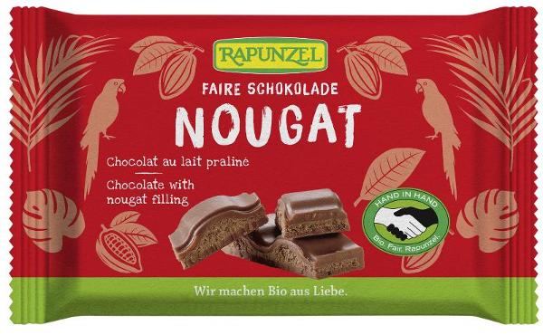 Produktfoto zu Rapunzel Nougat Schokolade 100 g