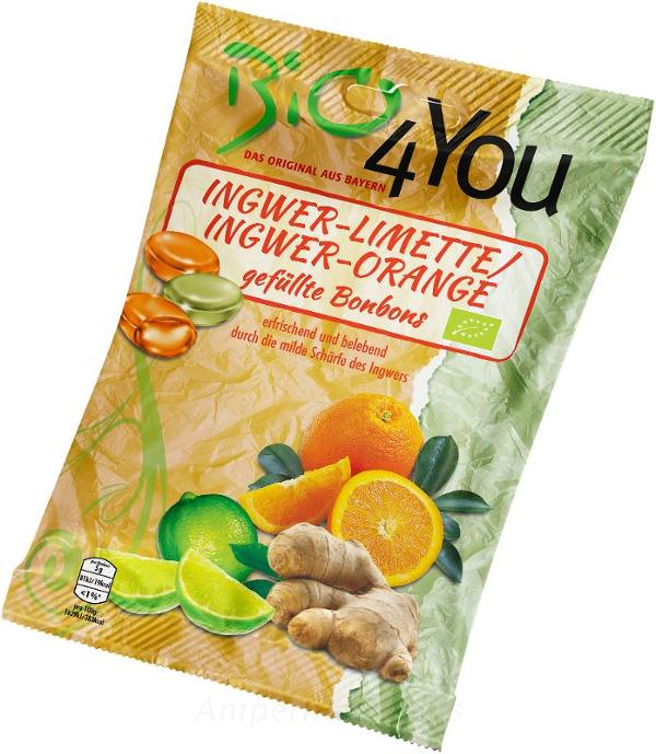 Produktfoto zu Bonbon Ingwer Limette & Ingwer Orange 75 g