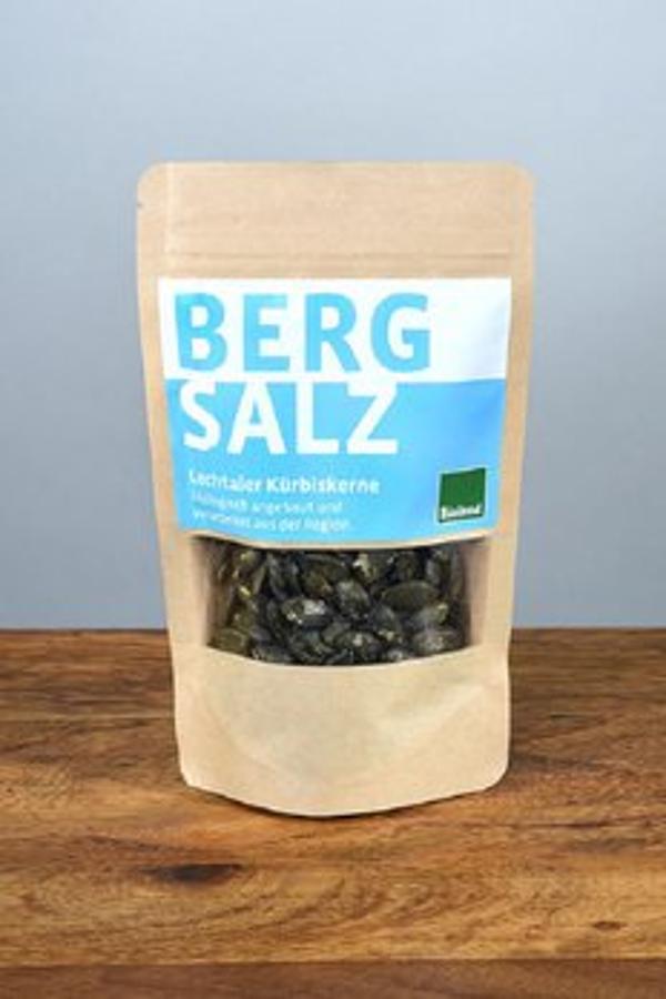 Produktfoto zu Kürbiskerne geröstet Berg Salz 60 g