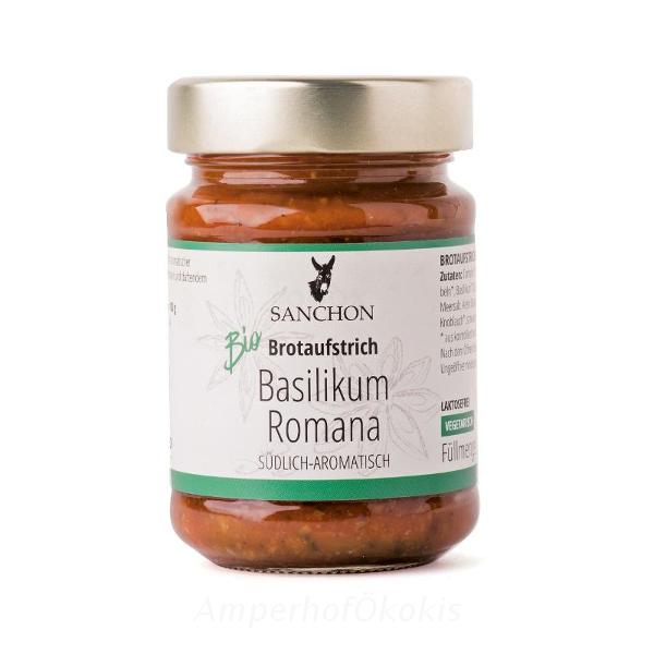 Produktfoto zu Brotaufstrich Basilikum Romana 190 g