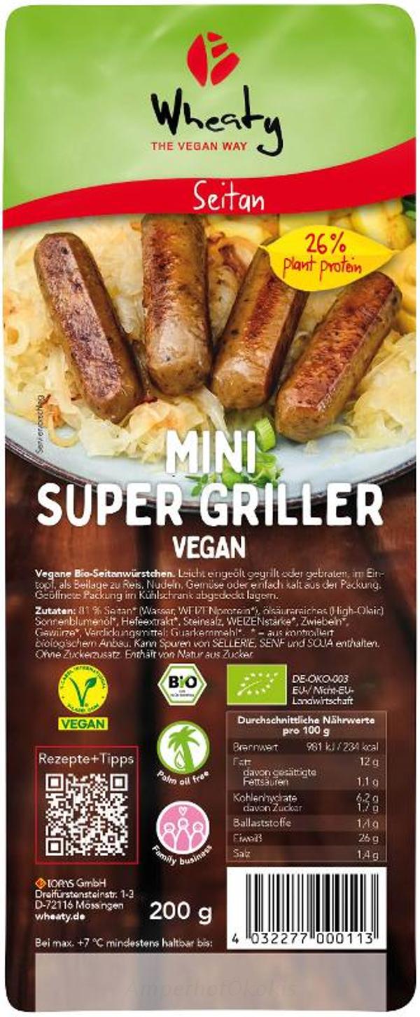 Produktfoto zu Veganwurst Mini Super Griller 200g