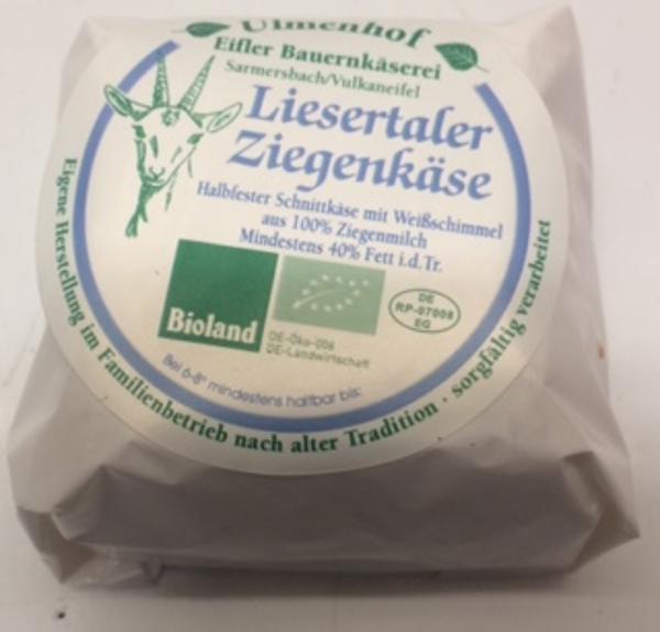 Produktfoto zu Liesertaler Ziegenkäse, ca. 200 g Stück (Artikel wird gewogen)