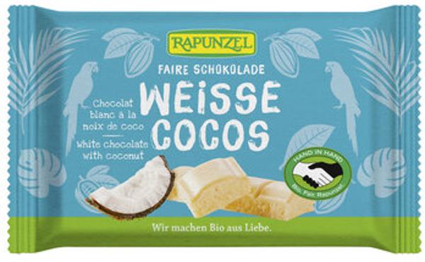 Produktfoto zu Weiße Schokolade mit Kokos 100gr