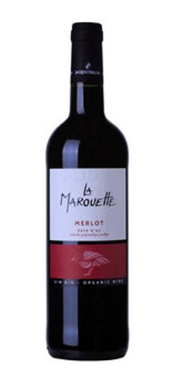 La Marouette Merlot, 0,75 L, vegan und schwefelfrei, trocken
