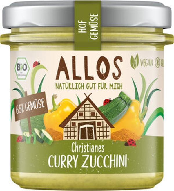 Produktfoto zu Aufstrich Allos Hofgemüse Curry Zucchini, Glas 135g