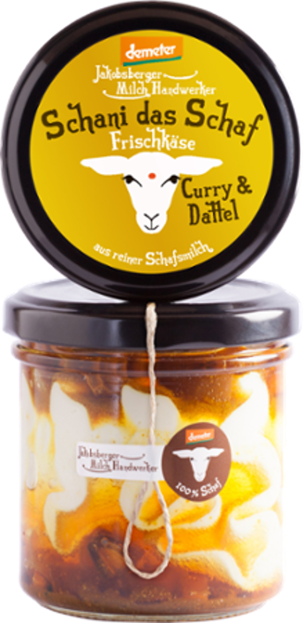 Produktfoto zu Schani das Schaf - Frischkäse Curry & Dattel