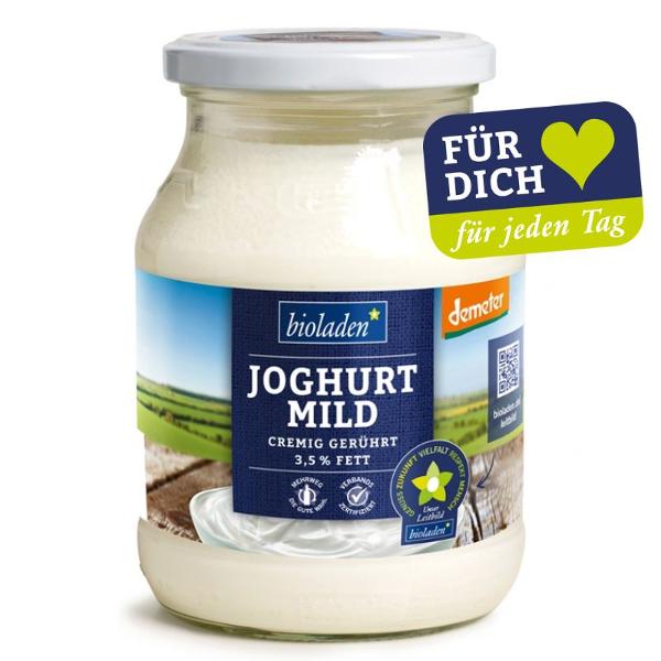 Produktfoto zu Joghurt mild Demeter 3,5%, 500g Glas