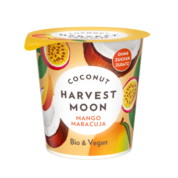 Produktfoto zu Kokosmilch Joghurt Mango-Maracuja 6x125g, Harvest Moon