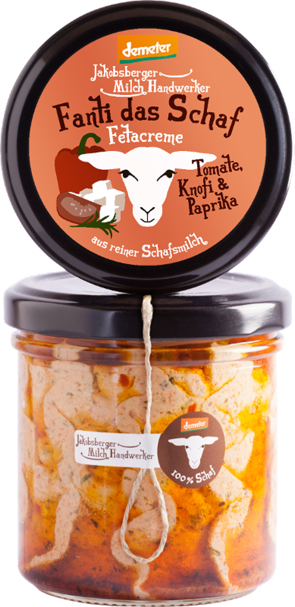 Produktfoto zu Fanti das Schaf - Fetacreme Tomate, Paprika & Knoblauch