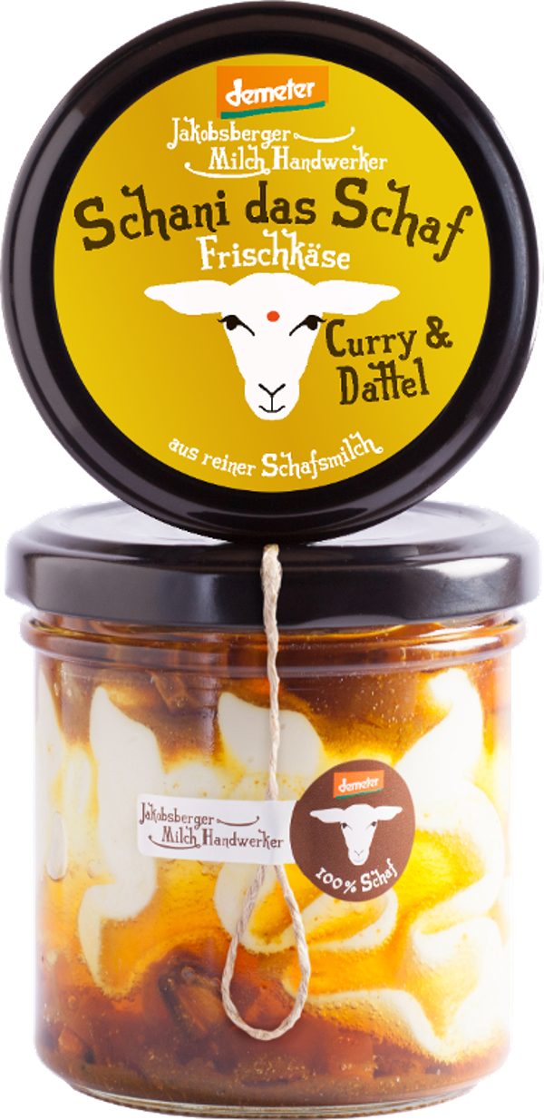 Produktfoto zu Schani das Schaf - Frischkäse Curry & Dattel