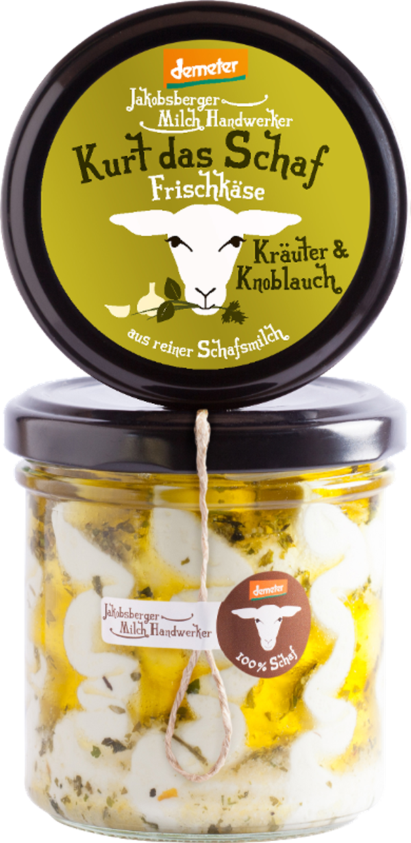 Produktfoto zu Kurt das Schaf Frischkäse Kräuter-Knoblauch