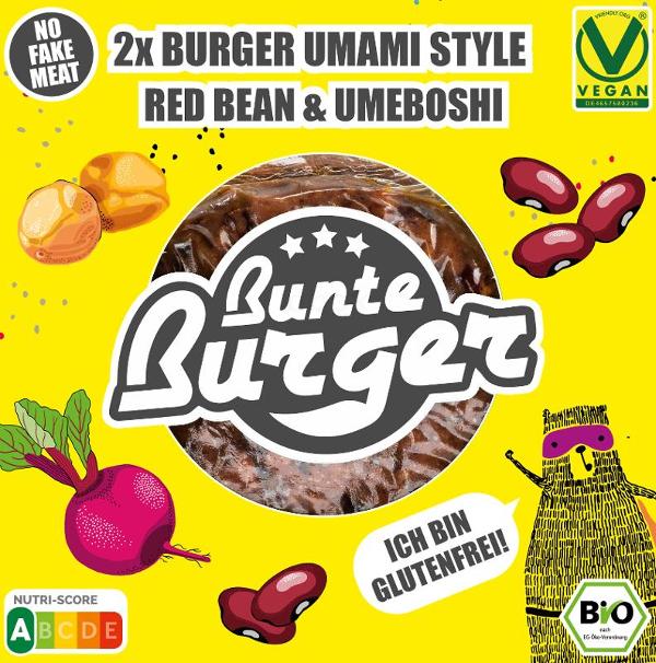 Produktfoto zu Red Bean Umami-Style Burger 180gr ( 2 Stk)