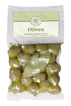 Griech. Oliven grün mit Mandeln gefüllt 175g