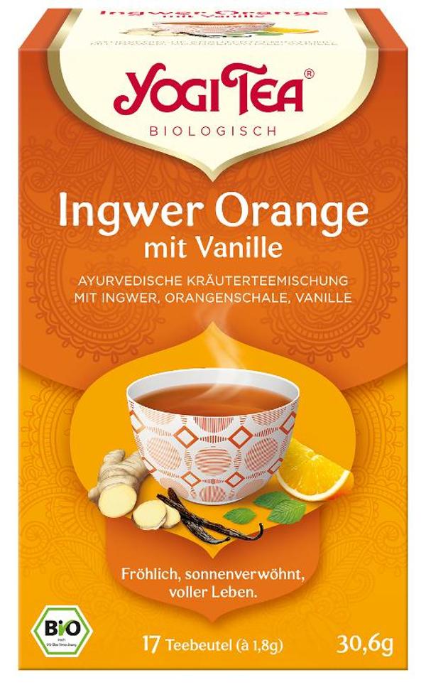 Produktfoto zu Yogi Ingwer Orange Vanille Tee
