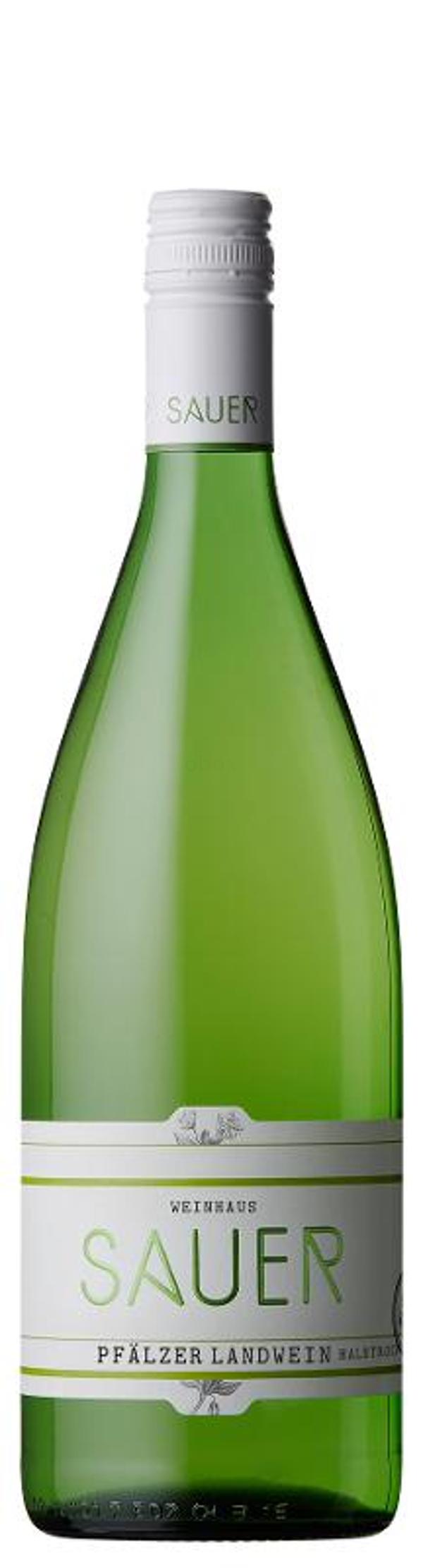 Produktfoto zu Pfälzer Landwein halbtrocken weiß, Weingut Sauer, 1L