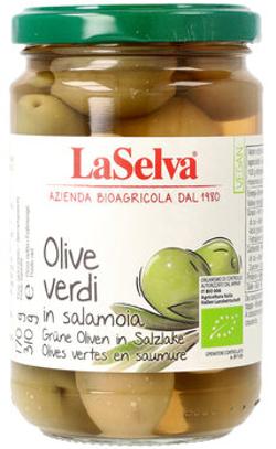Grüne Oliven mit Stein im Glas 310g