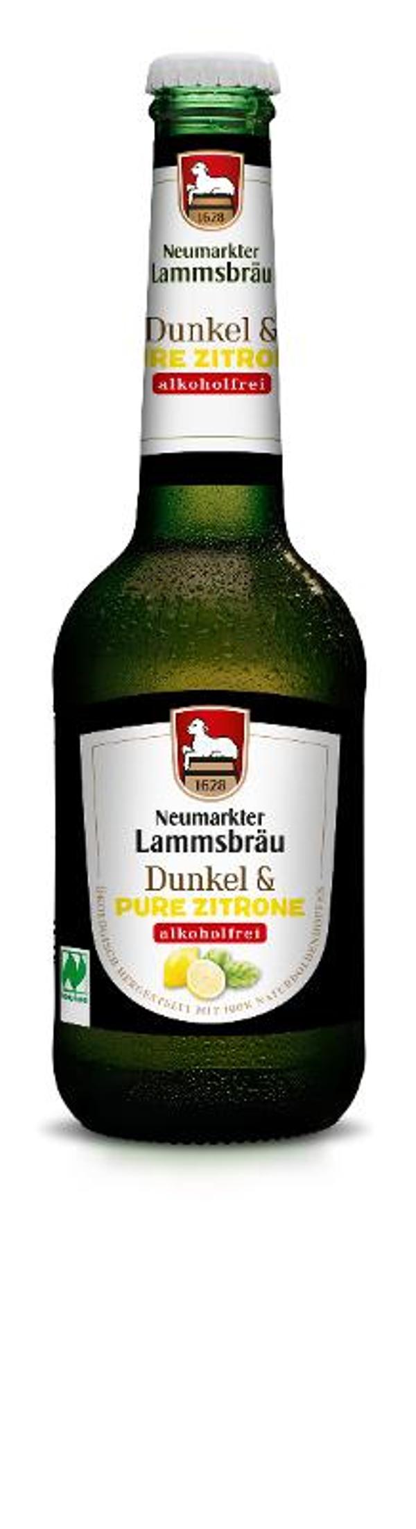 Produktfoto zu Lammsbräu Dunkel Pure Zitrone alkoholfrei 0,33l